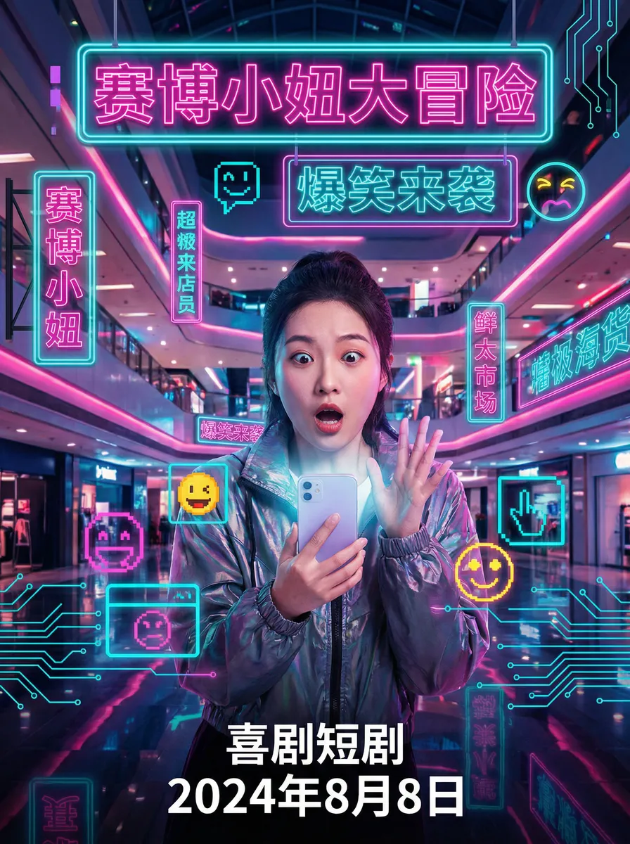 中文字幕无码手机在线看片 搞笑喜剧短剧 - 赛博小妞大冒险海报